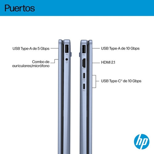 HP 5 FLIP X360 14-FP0055NS Azul - Ordenador Portátil OMNIBOOK 14" 16GB 1TB