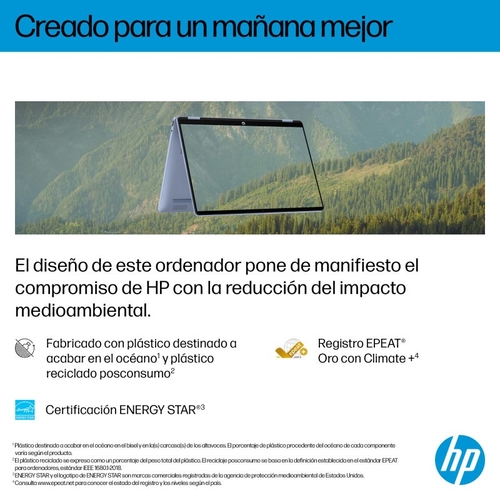 HP 5 FLIP X360 14-FP0055NS Azul - Ordenador Portátil OMNIBOOK 14" 16GB 1TB