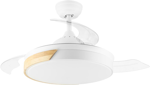 ORBEGOZO CP 136105 Blanco-Haya - Ventilador de Techo Aspas Retráctiles 40W