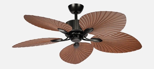 ABRILA Dc Torcal Negro-Roble - Ventilador de Techo Aspas Normales 24W