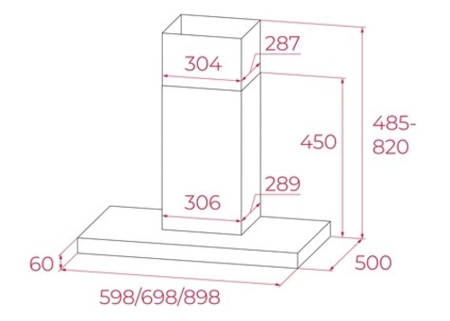 TEKA DSF 76370 KCS IX INOX - Campana Decorativa 70CM