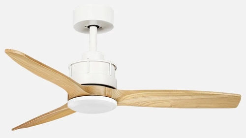 ABRILA DC BARRAX Blanco-Haya - Ventilador de Techo Aspas Normales 18W