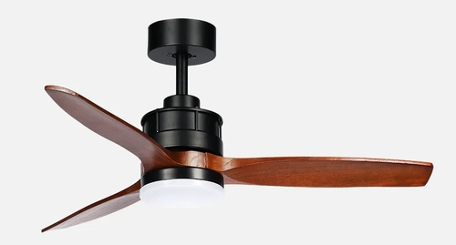 ABRILA DC BARRAX Negro-Roble - Ventilador de Techo Aspas Normales 18W