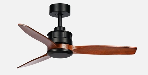 ABRILA DC BARRAX Negro-Roble - Ventilador de Techo Aspas Normales 18W