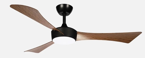 ABRILA DC TORMOS Negro-Roble - Ventilador de Techo Aspas Normales 18W