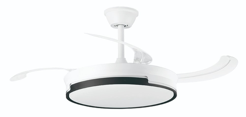 ORBEGOZO CP 162105 Blanco-Negro - Ventilador de Techo Aspas Retráctiles 30W
