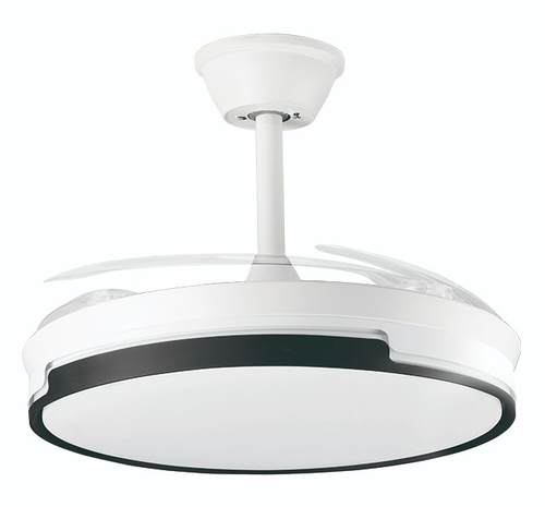 ORBEGOZO CP 162105 Blanco-Negro - Ventilador de Techo Aspas Retráctiles 30W