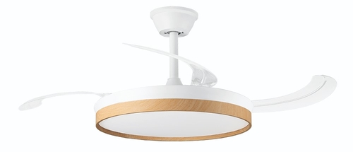 ORBEGOZO CP 160105 Blanco-Haya - Ventilador de Techo Aspas Retráctiles 30W