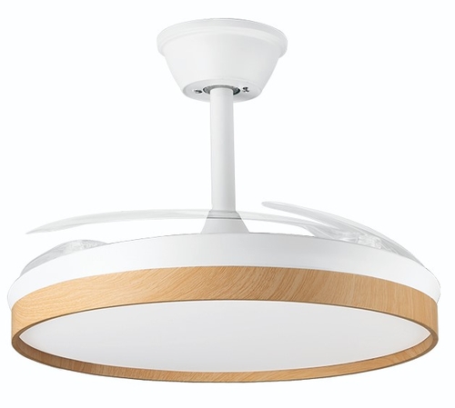 ORBEGOZO CP 160105 Blanco-Haya - Ventilador de Techo Aspas Retráctiles 30W