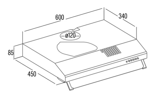 CATA LFK 6001 WH Blanco - Campana Convencional 60CM