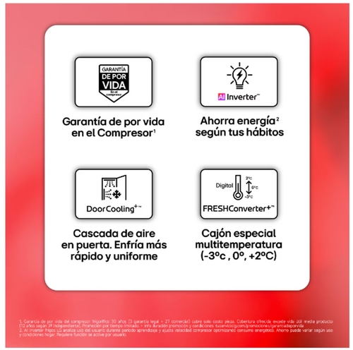 LG GBBSJ2CCPY INOX - Frigorífico Combi No Frost