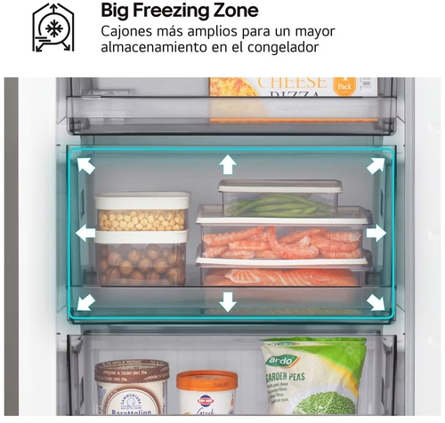 LG GBBSJ2CCPY INOX - Frigorífico Combi No Frost