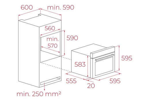 TEKA HCB 6165 INOX - Horno Multifunción 65 L