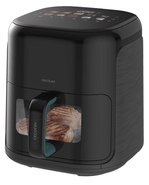 CECOTEC CECOFRY&GRILL SMOKIN'PRIME 4000 Negro - Freidora de Aire 1900W 4L