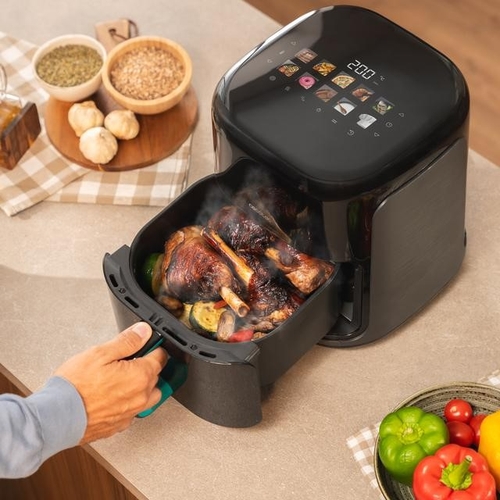 CECOTEC CECOFRY&GRILL SMOKIN'PRIME 4000 Negro - Freidora de Aire 1900W 4L