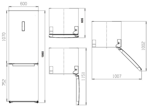 ASPES AC185605ENFDX INOX - Frigorífico Combi No Frost