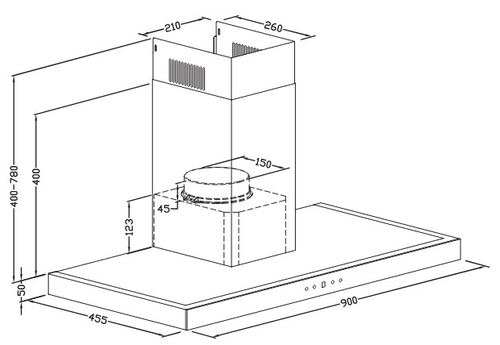 ORBEGOZO DS 64190 INOX - Campana Decorativa 90CM