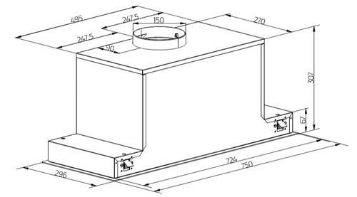 ORBEGOZO CA 12190 BL Cristal Blanco - Grupo Filtrante 75CM
