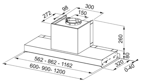 MEPAMSA SECRET 60 Negro Mate - Grupo Filtrante 60CM