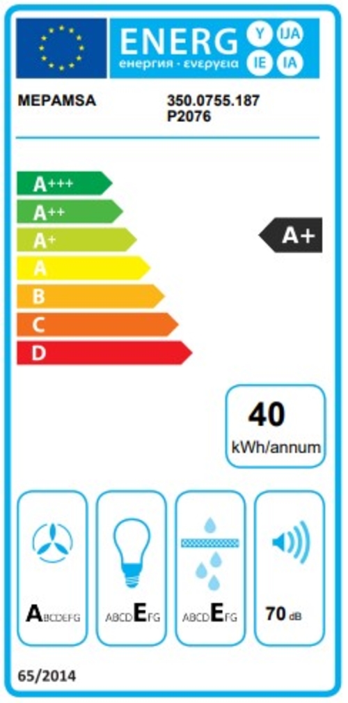MEPAMSA CIELO SLIM 90 Blanco Mate - Campana Decorativa 90CM