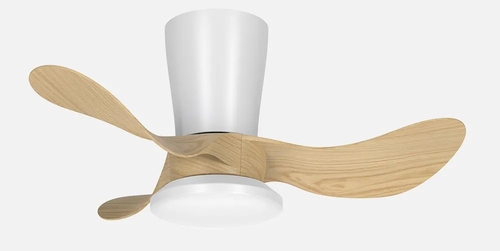 ABRILA DC TRIOLLO Blanco-Haya - Ventilador de Techo Aspas Normales 27W
