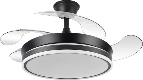 Abrila Bayomo Negro - Ventilador de Techo Aspas Retráctiles 72 W