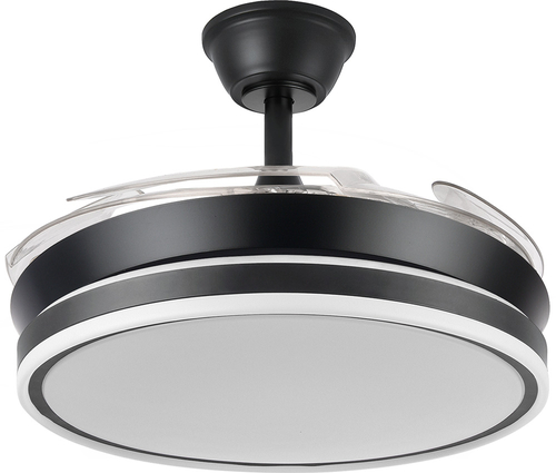 Abrila Bayomo Negro - Ventilador de Techo Aspas Retráctiles 72 W