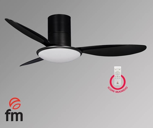 FM VT-NIGRA L Negro - Ventilador de Techo 3 Aspas con luz