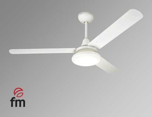 FM VTI-1140L Blanco - Ventilador de Techo 3 Aspas con Luz