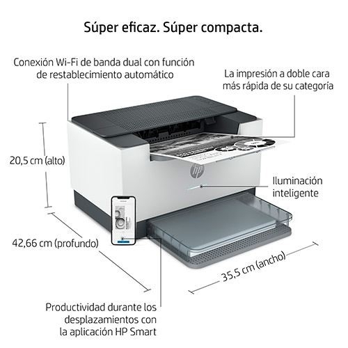HP LASERJET M209DW Blanco-Gris - Impresora 