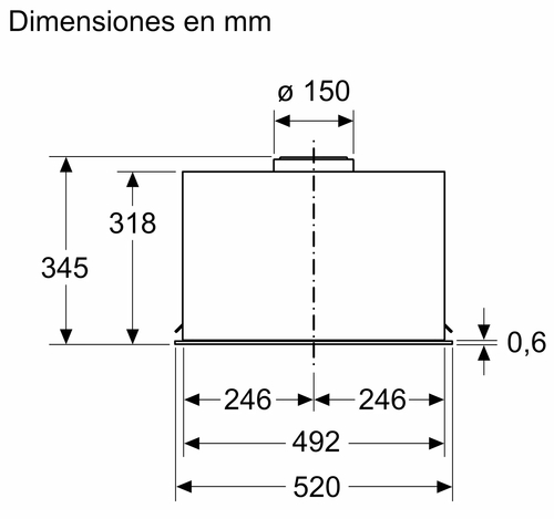 BOSCH DLN57PC60 Negro - Grupo Filtrante 52CM