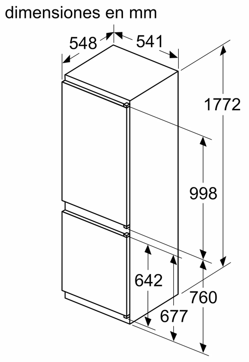 BOSCH KIN86VSE0 Integrable - Frigorífico Combi No Frost