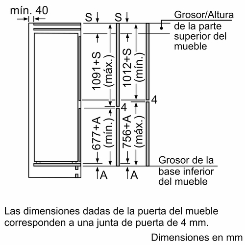 BOSCH KIN86VSE0 Integrable - Frigorífico Combi No Frost