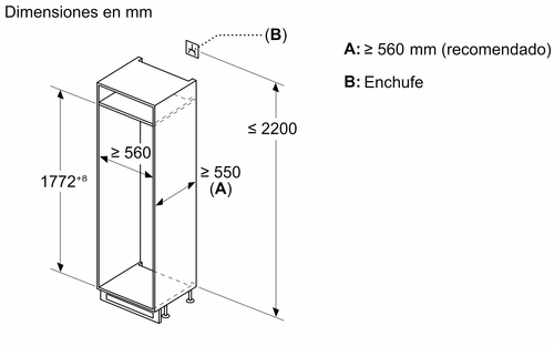 BOSCH KIN86VSE0 Integrable - Frigorífico Combi No Frost
