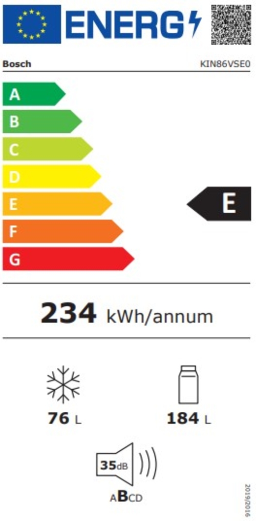 BOSCH KIN86VSE0 Integrable - Frigorífico Combi No Frost