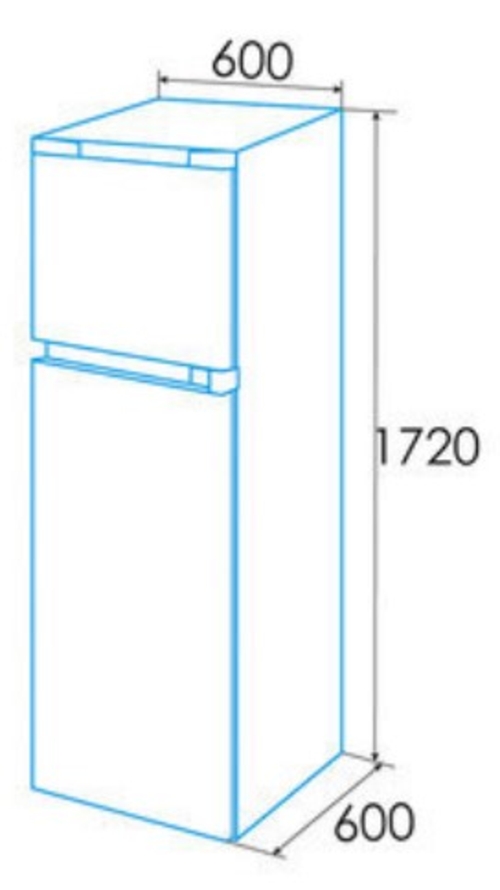 EDESA EFT-1722 ST WH Blanco - Frigorífico Dos Puertas Cíclico