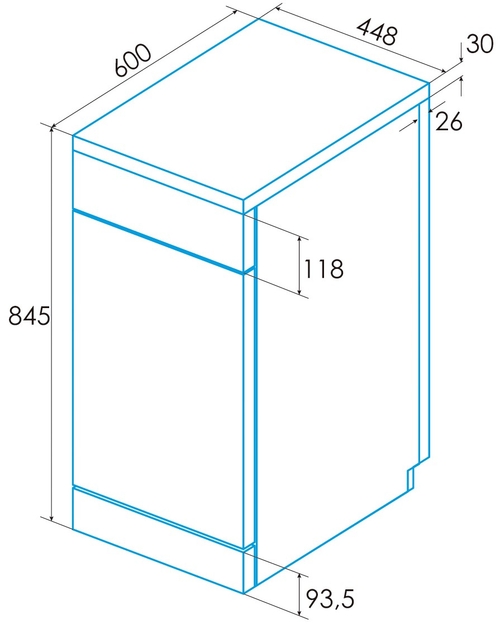 EDESA EDW-4610 X INOX - Lavavajillas 45CM 10 Servicios