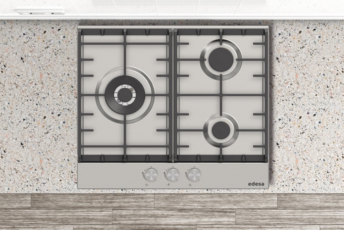 EDESA EGX-6031 TI TR CI B INOX - Placa de Gas 60CM Gas Butano