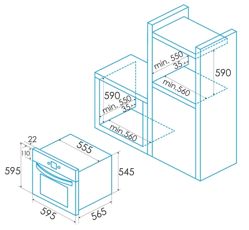 EDESA EOE-6020 X INOX - Horno Multifunción 