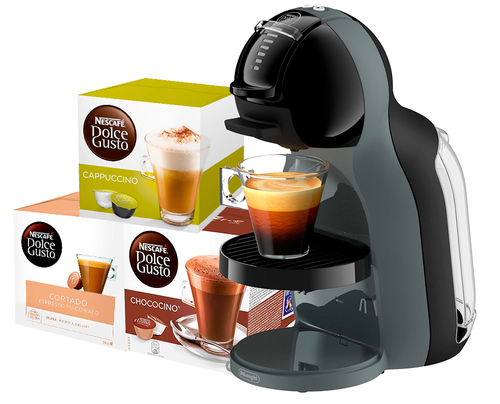 DELONGHI EDG-335-B - Pack Cafetera Cápsulas + 6 ESTUCHES DE CAFÉ