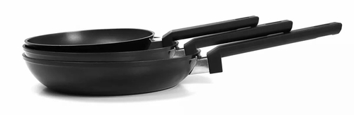 JATA HSAR2403 Negro - Set de Sartenes 18, 22 y 26 CM