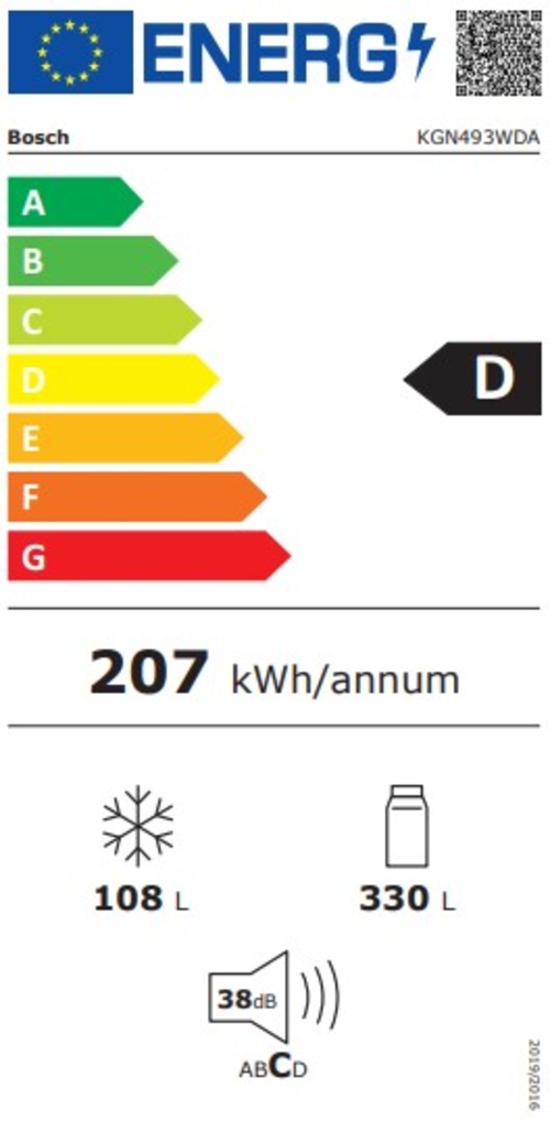 BOSCH KGN493WDA Blanco - Frigorífico Combi No Frost