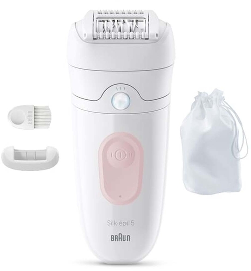 BRAUN SE5-011 Blanco-Rosa - Depiladora Batería
