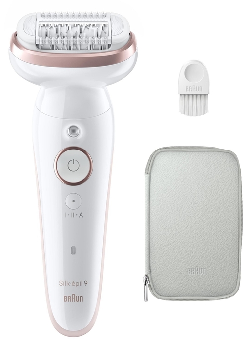 BRAUN SES9-000  Blanco-Rosa - Depiladora Batería