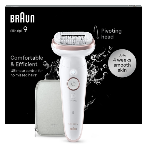 BRAUN SES9-000  Blanco-Rosa - Depiladora Batería