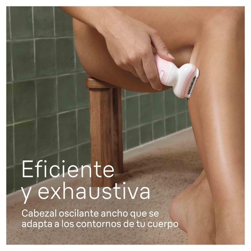 BRAUN SES9-000  Blanco-Rosa - Depiladora Batería