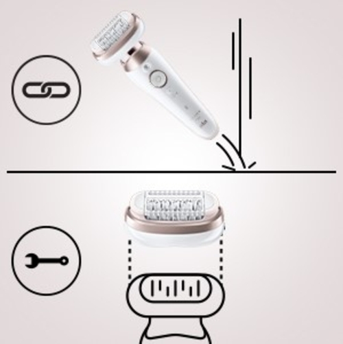 BRAUN SES9-000  Blanco-Rosa - Depiladora Batería