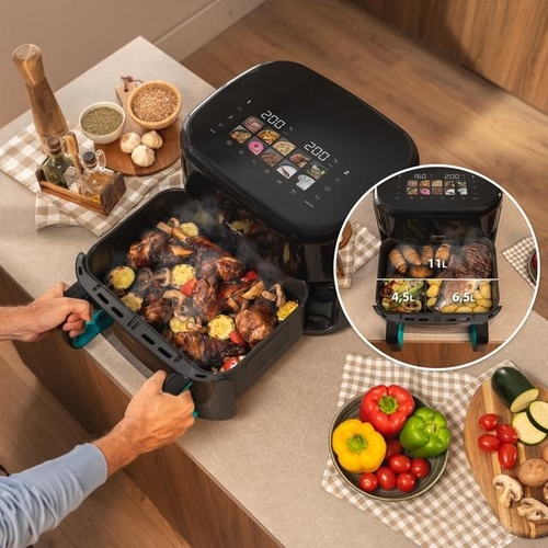 CECOTEC CECOFRY&GRILL SMOKIN'PRIME 11000 Negro - Freidora de Aire 2800W 11L