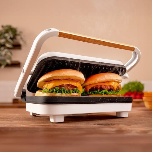 CECOTEC ROCK'NGRILL 1200 WOOD W Blanco - Plancha de Asar 1300W