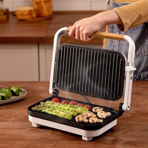 CECOTEC ROCK'NGRILL 1200 WOOD W Blanco - Plancha de Asar 1300W